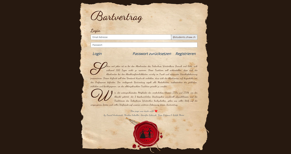 Bartvertrag Web Application